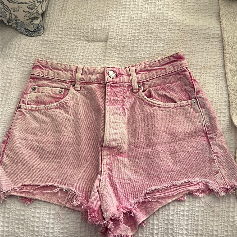 Zara Pink Denim Shorts